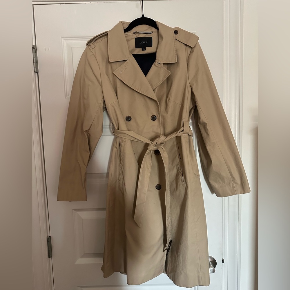 Jcrew trench coat size 16